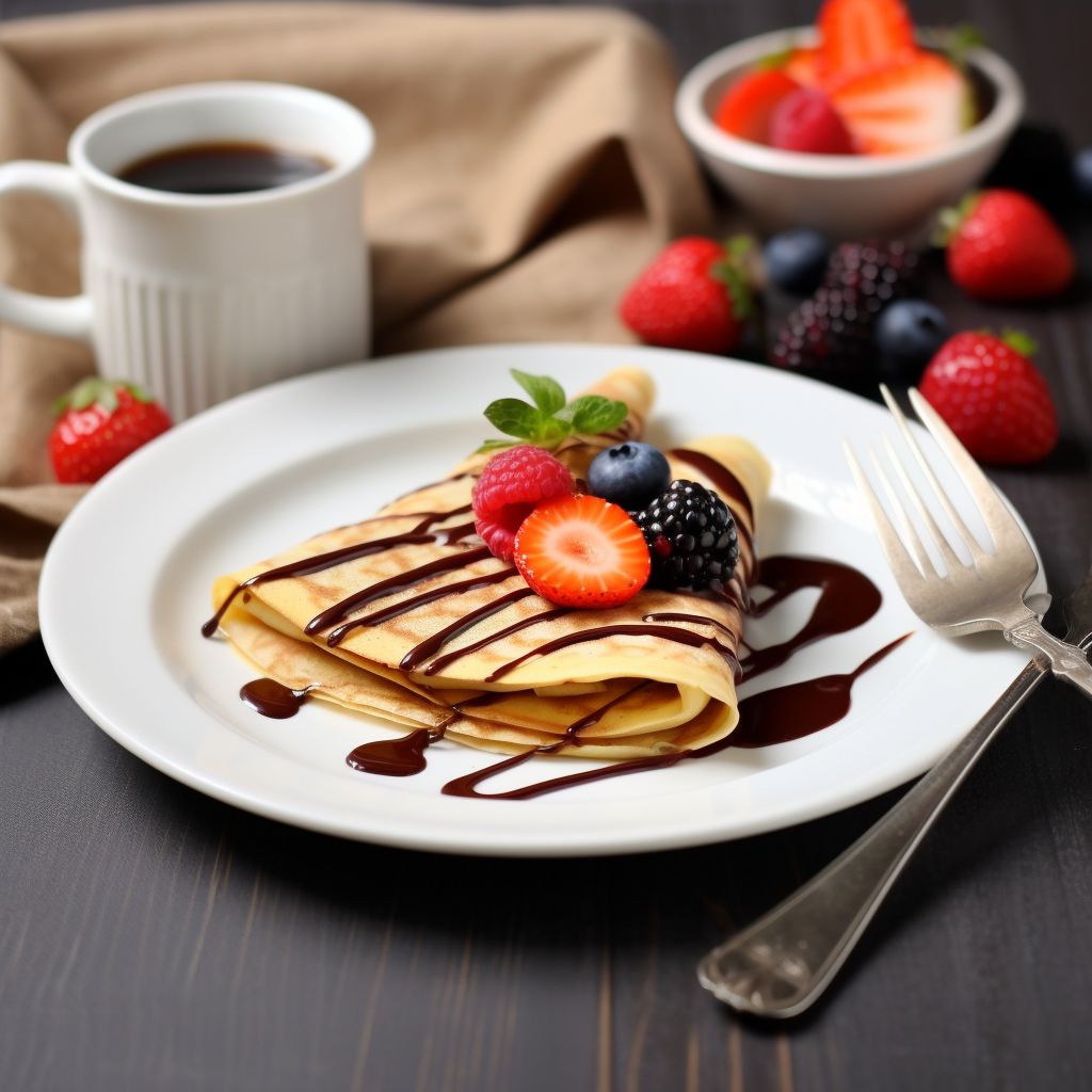 ♨️ Pancake Roll with Fruits