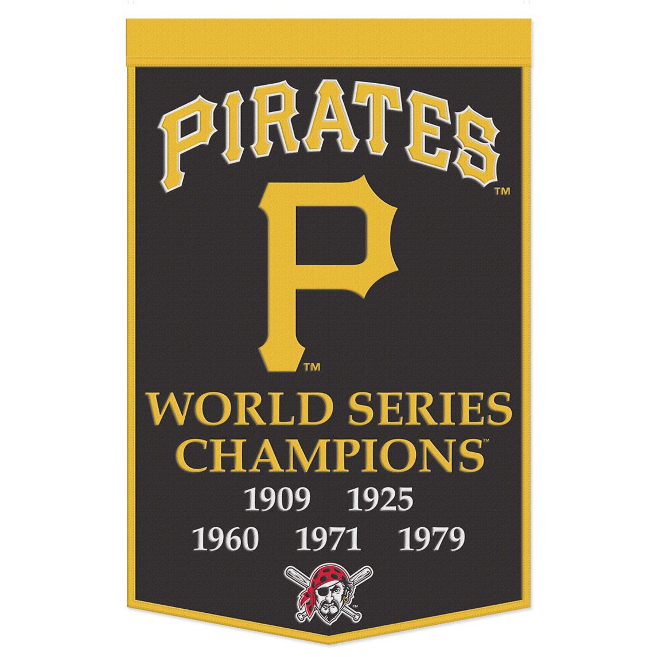 Pittsburgh Pirates Wool Dynasty Championship Banner 24x38"
