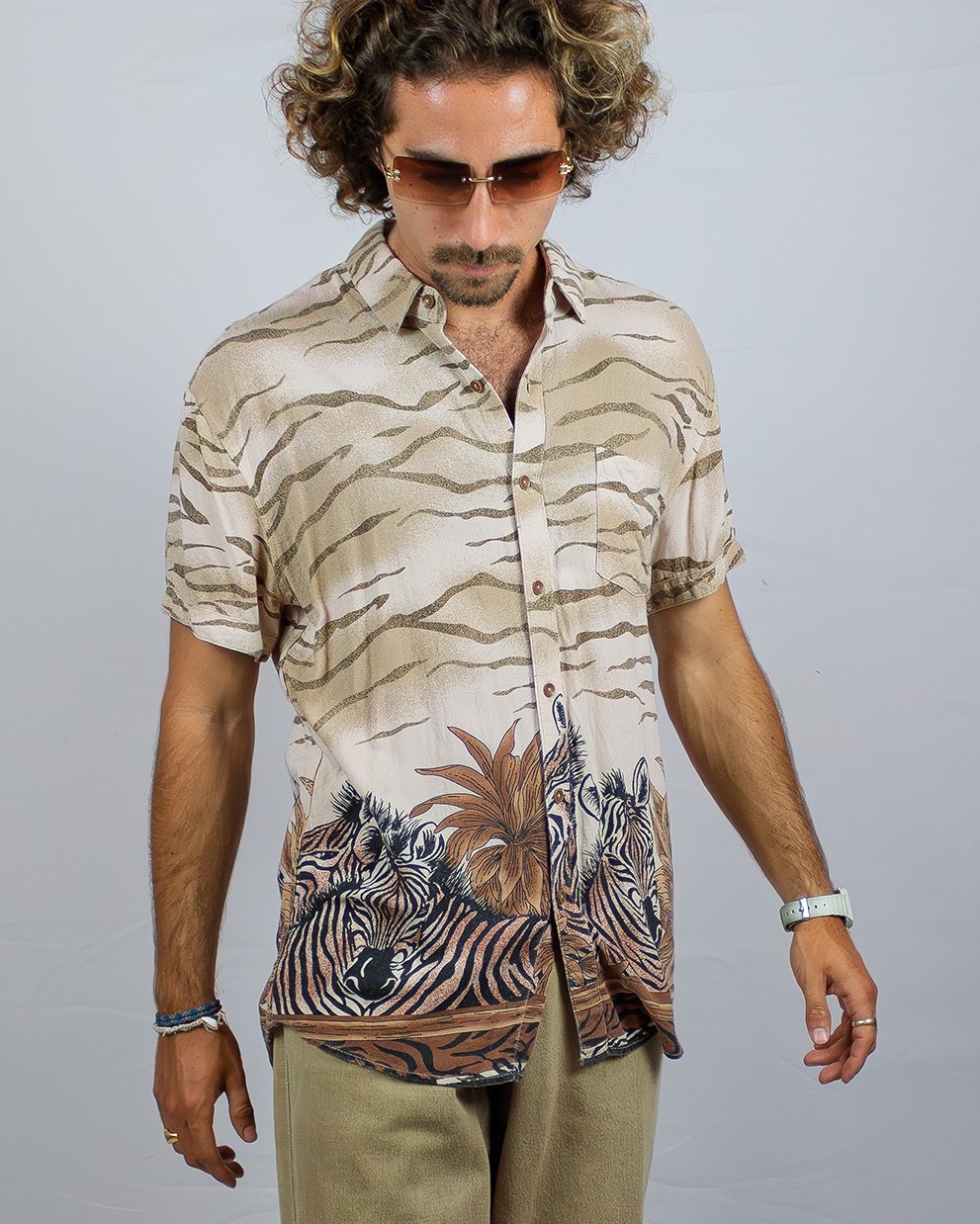 Zebra Button-Down Shirt