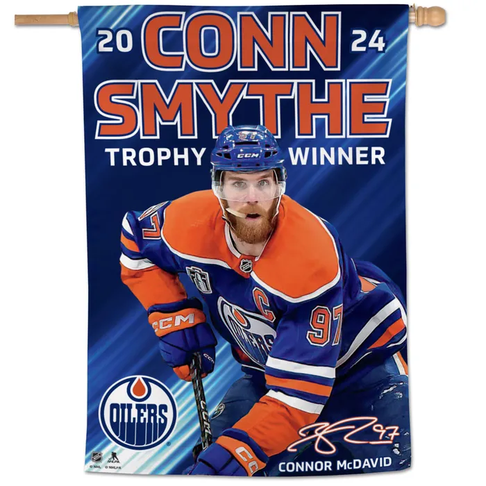 Edmonton Oilers 2024 Conn Smythe Trophy Winner Flag 28x40"