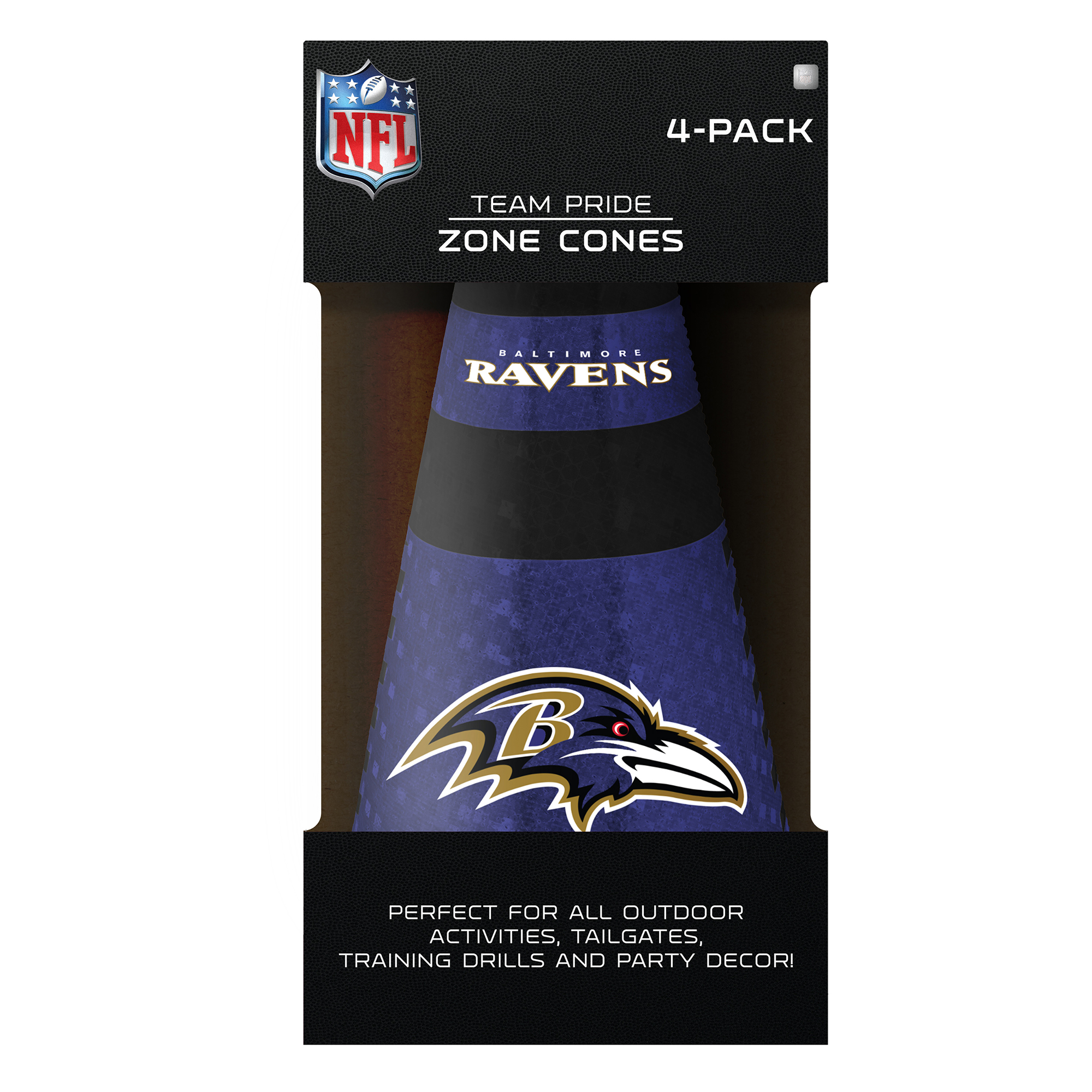 Baltimore Ravens Party Zone Cones 4 Pack