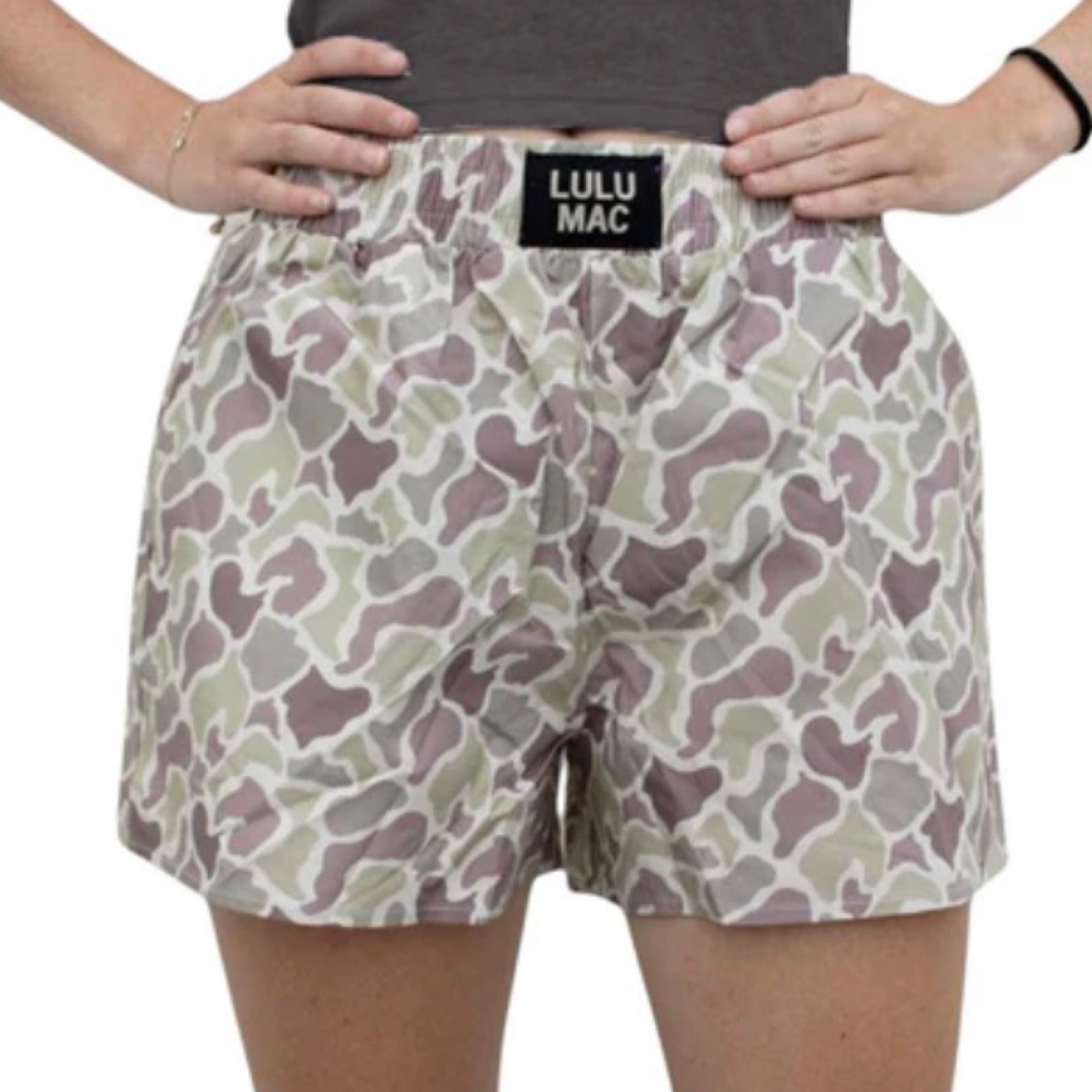 LuluMac boxer light camo — Bama Tan boutique, Tuscaloosa AL