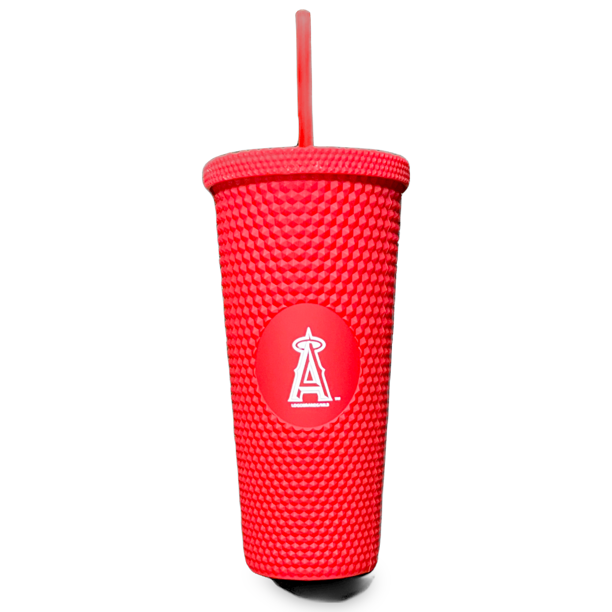Los Angeles Angels Red Studded Straw Tumbler 24oz
