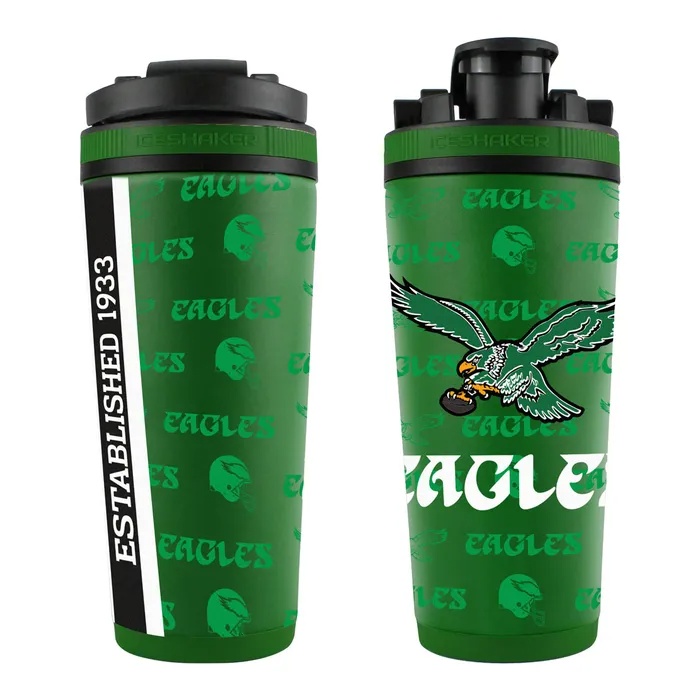 Philadelphia Eagles Retro 4D Stainless Steel Ice Shaker 26oz