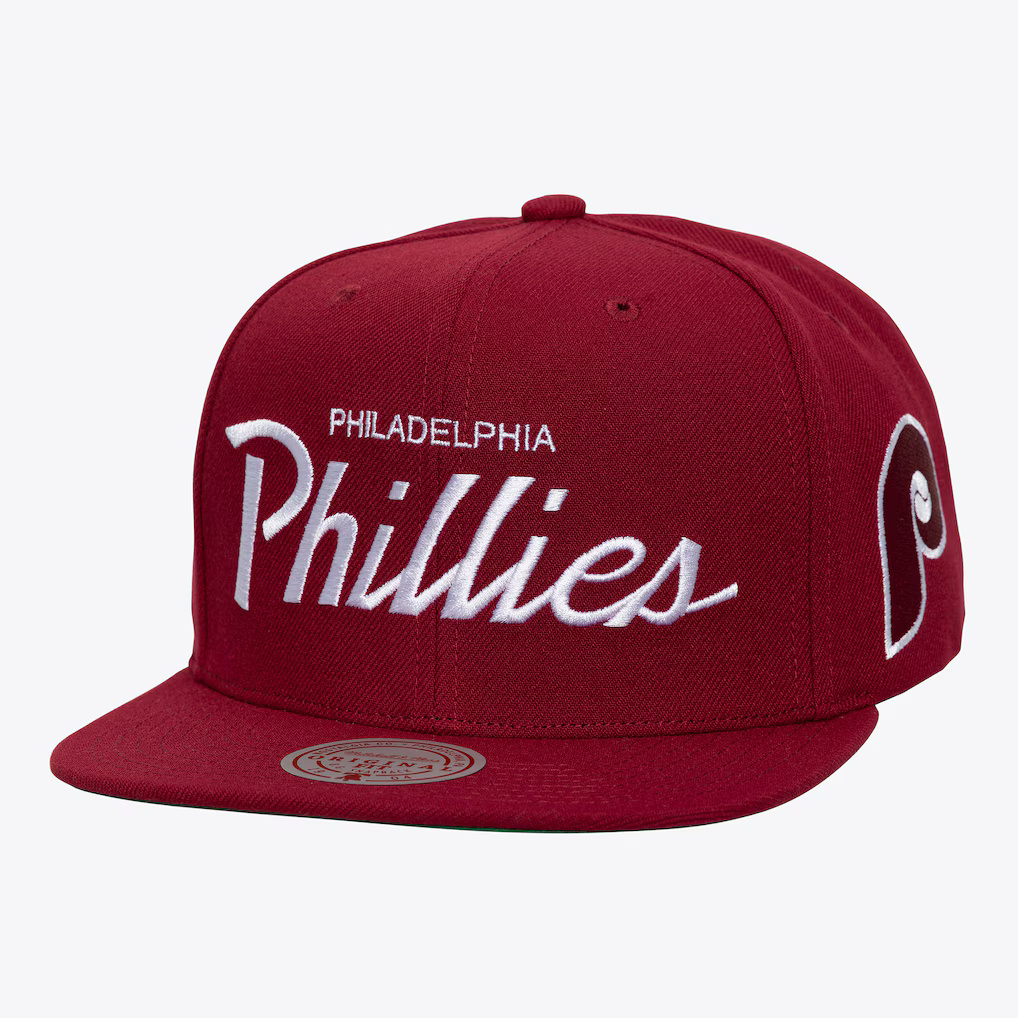 Philadelphia Phillies Head Coach Mitchell and Ness Cooperstown Snapback Hat