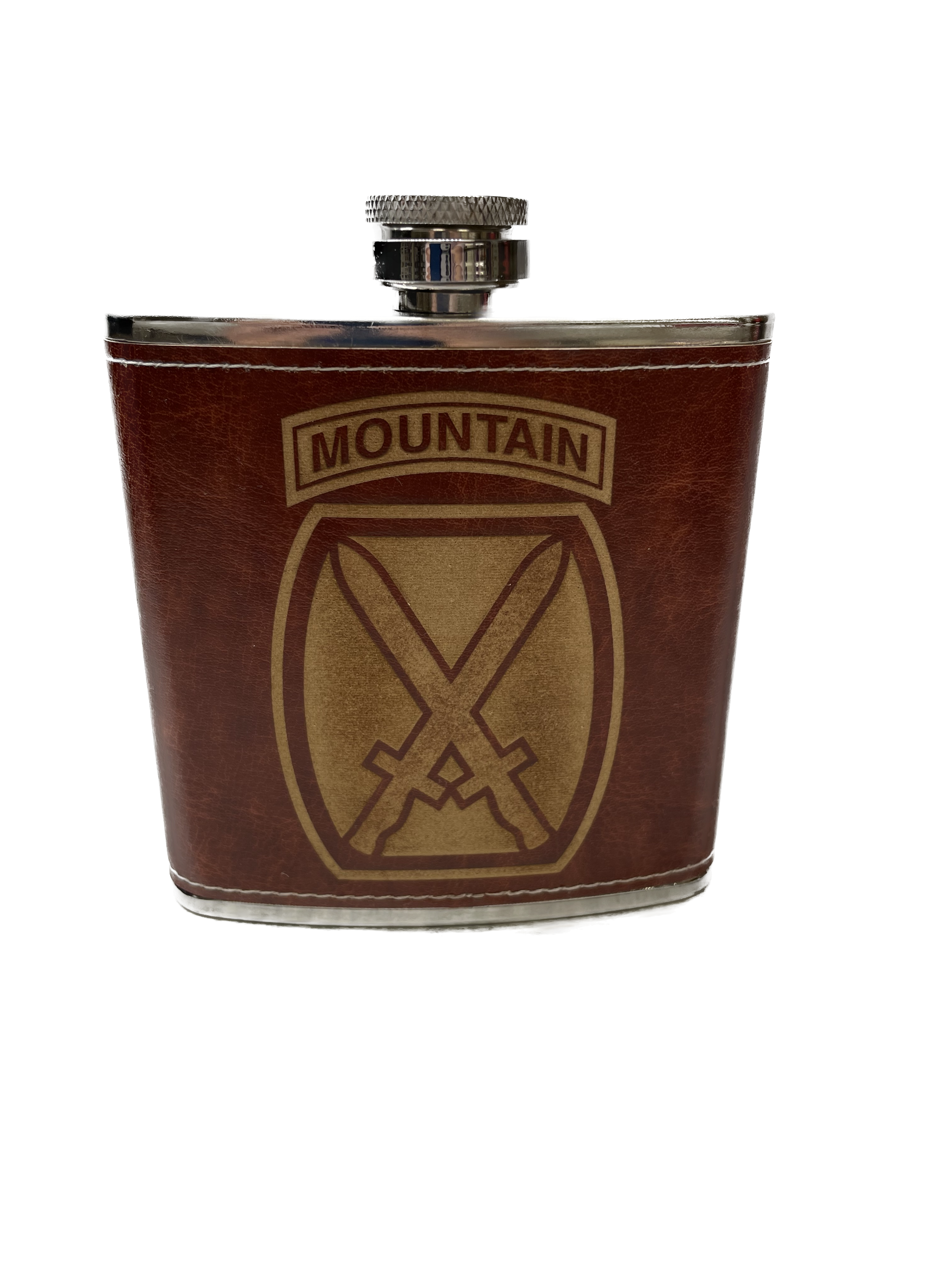 Flask Leather 10th Mountain Division