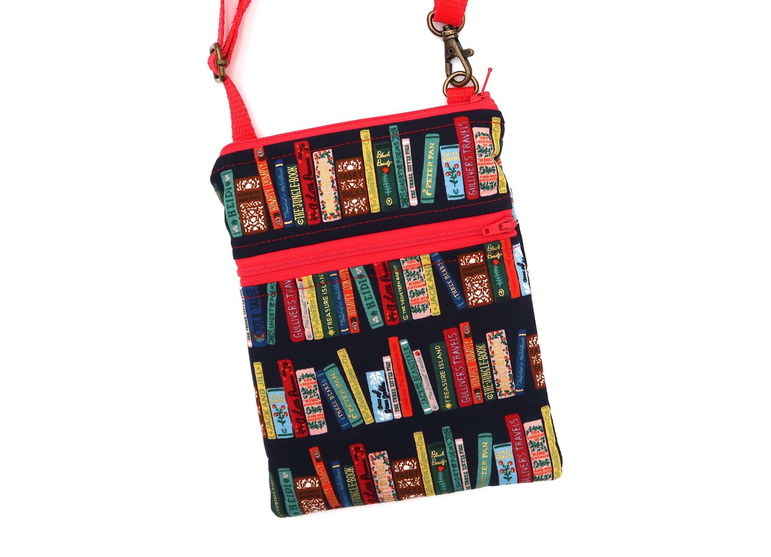Small Crossbody Bag – Book Club – handmade crossbody bag