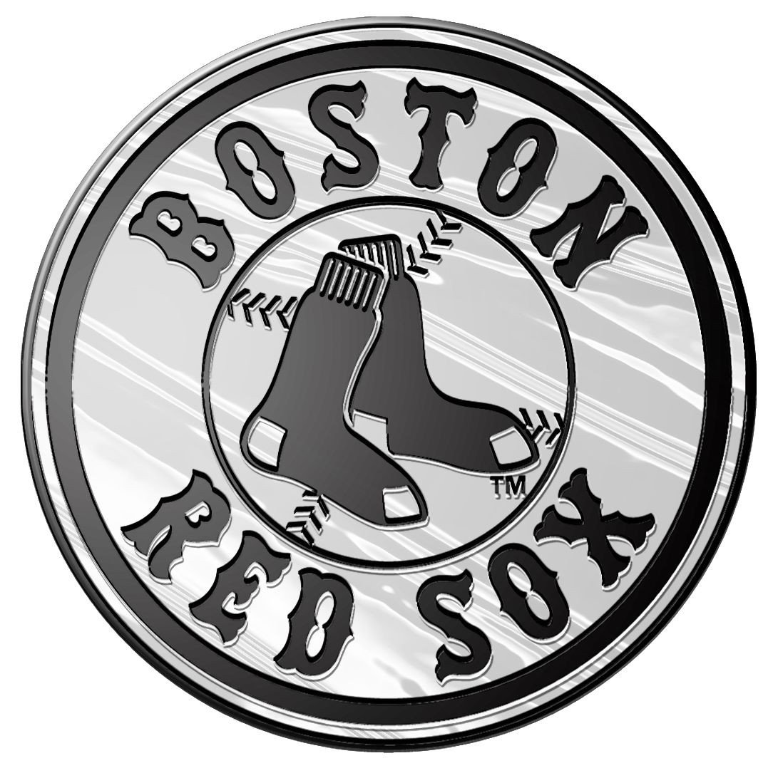 Boston Red Sox Silver Auto Emblem - Round Logo
