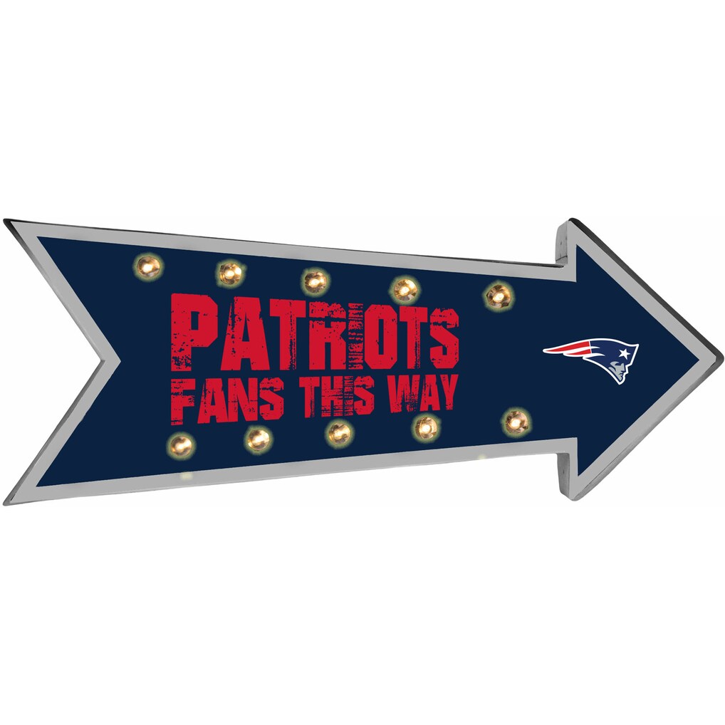 New England Patriots Metal Marquee Light Up Sign
