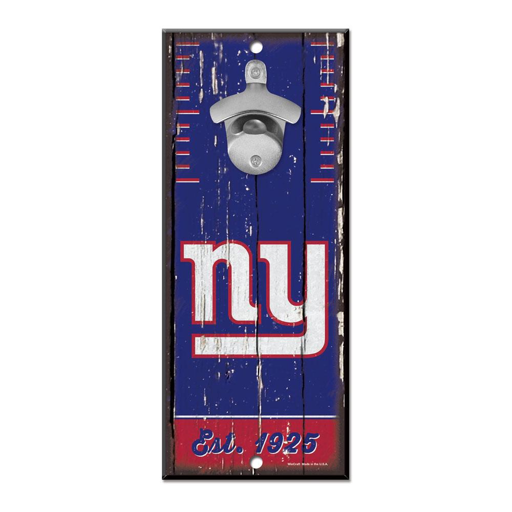 New York Giants Wood Bottle Opener 5x11"