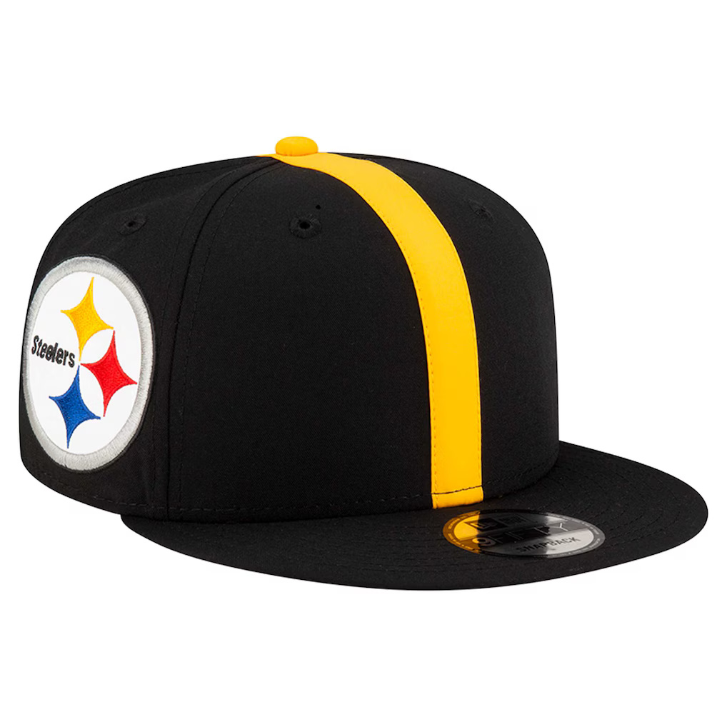 Pittsburgh Steelers Black New Era 9FIFTY Helmet Snapback Hat