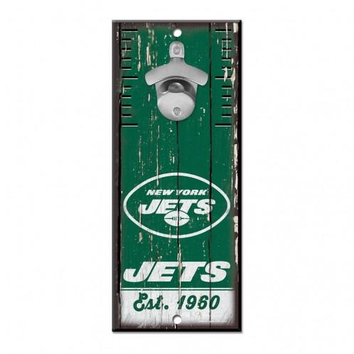 New York Jets Wood Bottle Opener 5x11"
