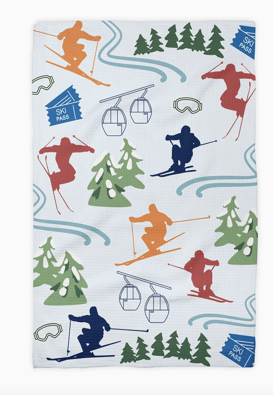 Ski Mountain Waffle Towel