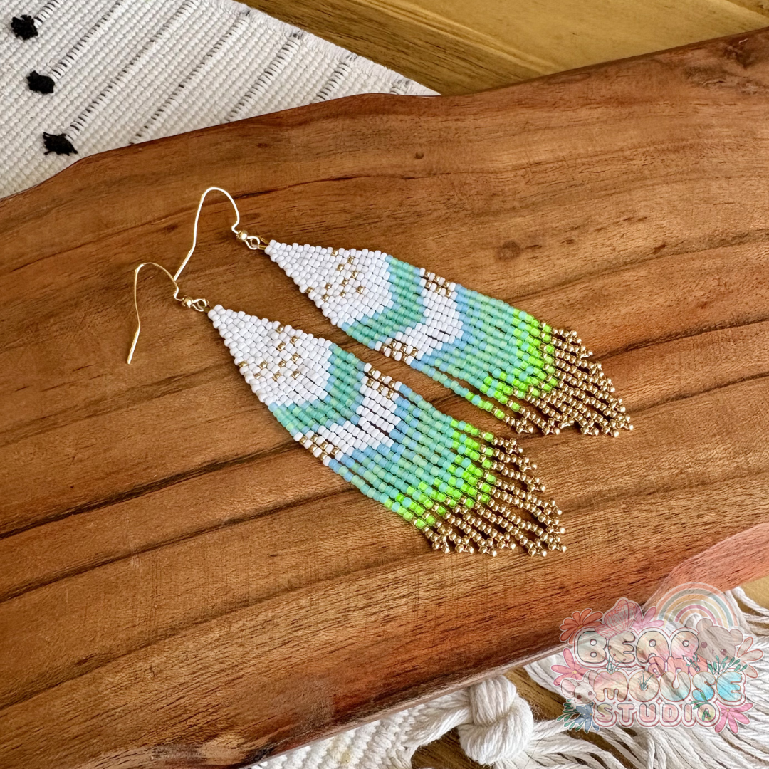 Seaside Chevron Fringe Earrings preview image