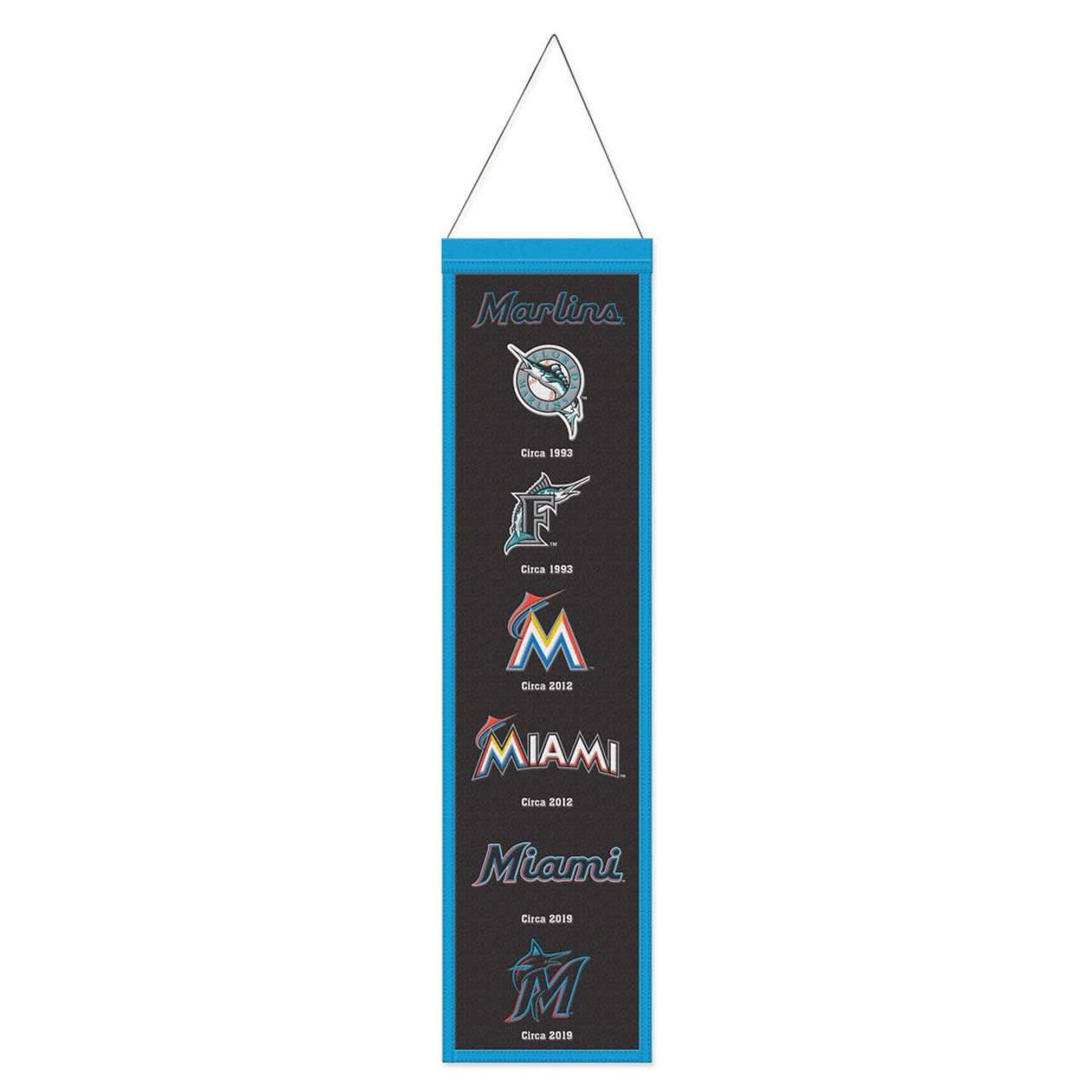 Miami Marlins Wool Evolution Banner 8x32"