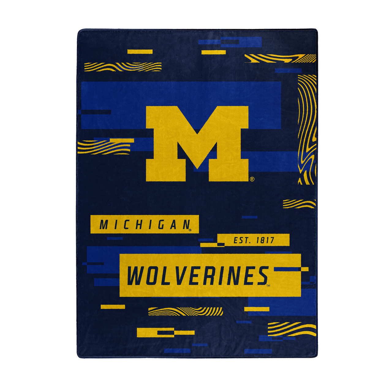 Michigan Wolverines Digital Design Raschel Blanket 60x80"