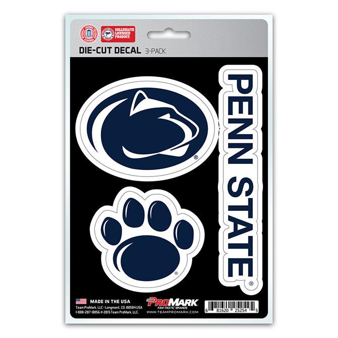 Penn State Nittany Lions Die Cut Team Decals 3pk