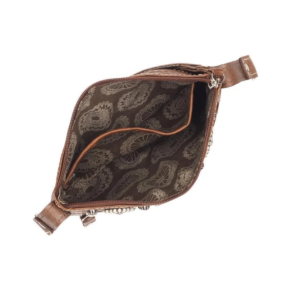 American West Canyon Bloom Trail Rider Crossbody/Hip Bag - Turquoise