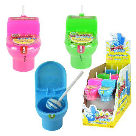 Kokos Dip-N-Lik 12 Ct 0.55 OZ Splash Potty Lollipop Candy Toy