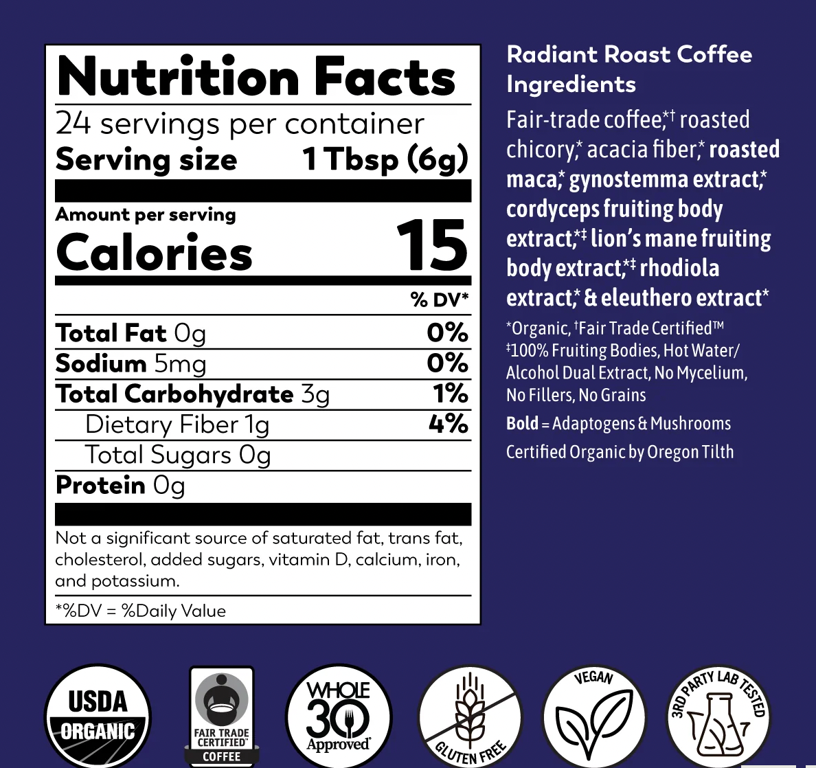 Rasa Radiant Roast Coffee 5 Oz