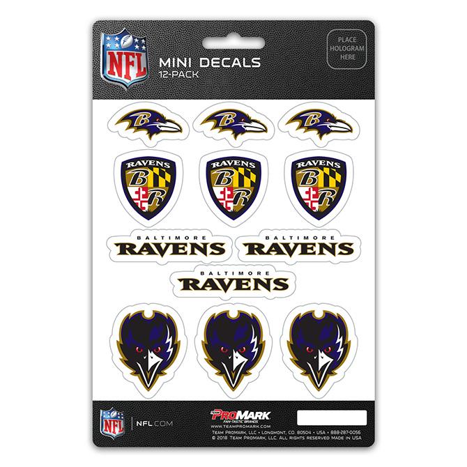 Baltimore Ravens Mini Decals 12pk Set