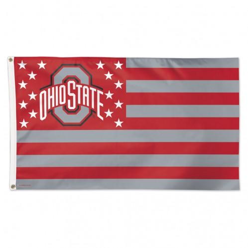 Ohio State Buckeyes Deluxe Americana Flag 3x5'