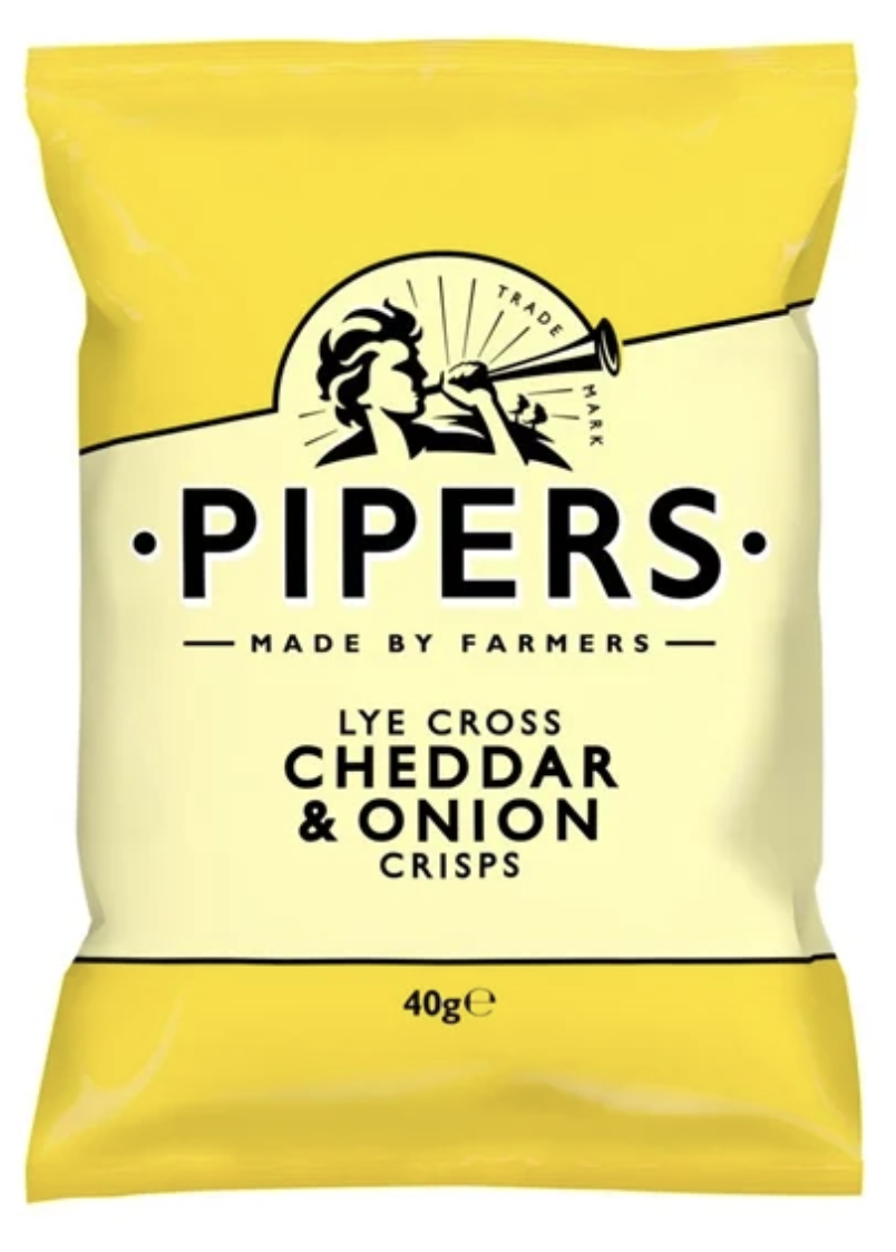 Pipers Cheese & Onion Crisps