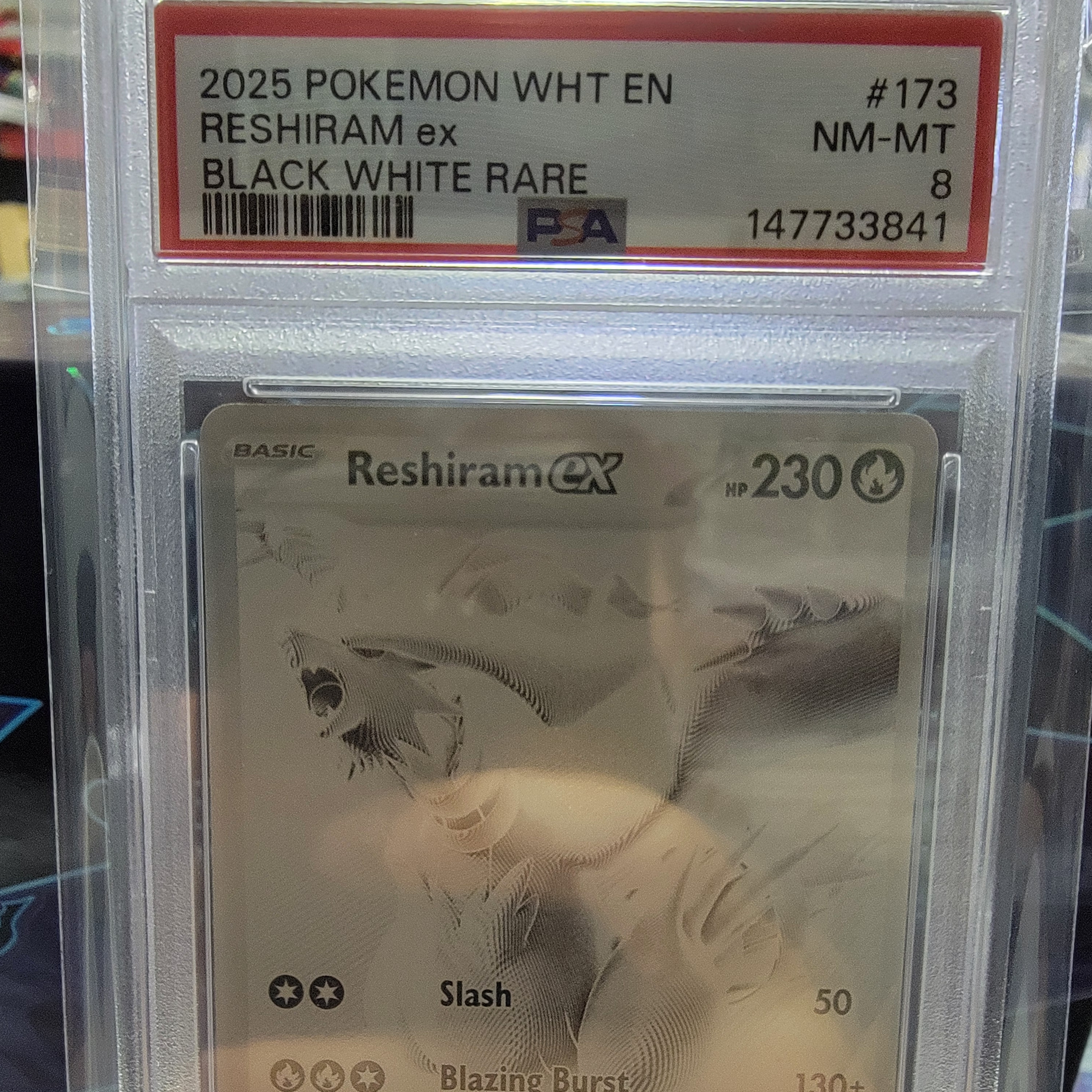 Psa 8 Reshiram EX FA Graded Card