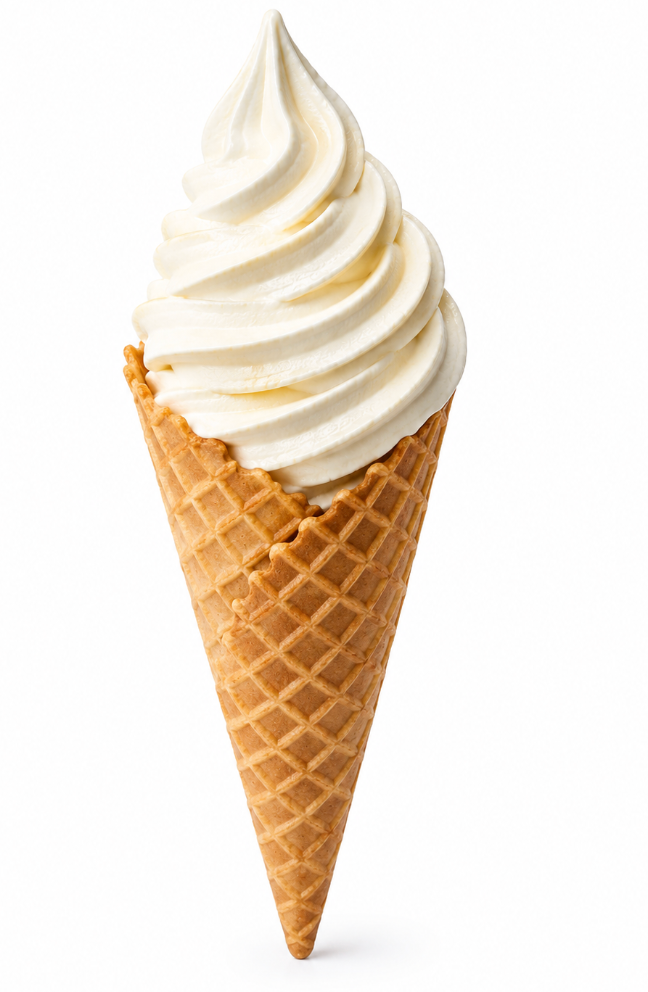 Vanilla Soft Serve with Waffle Cone
