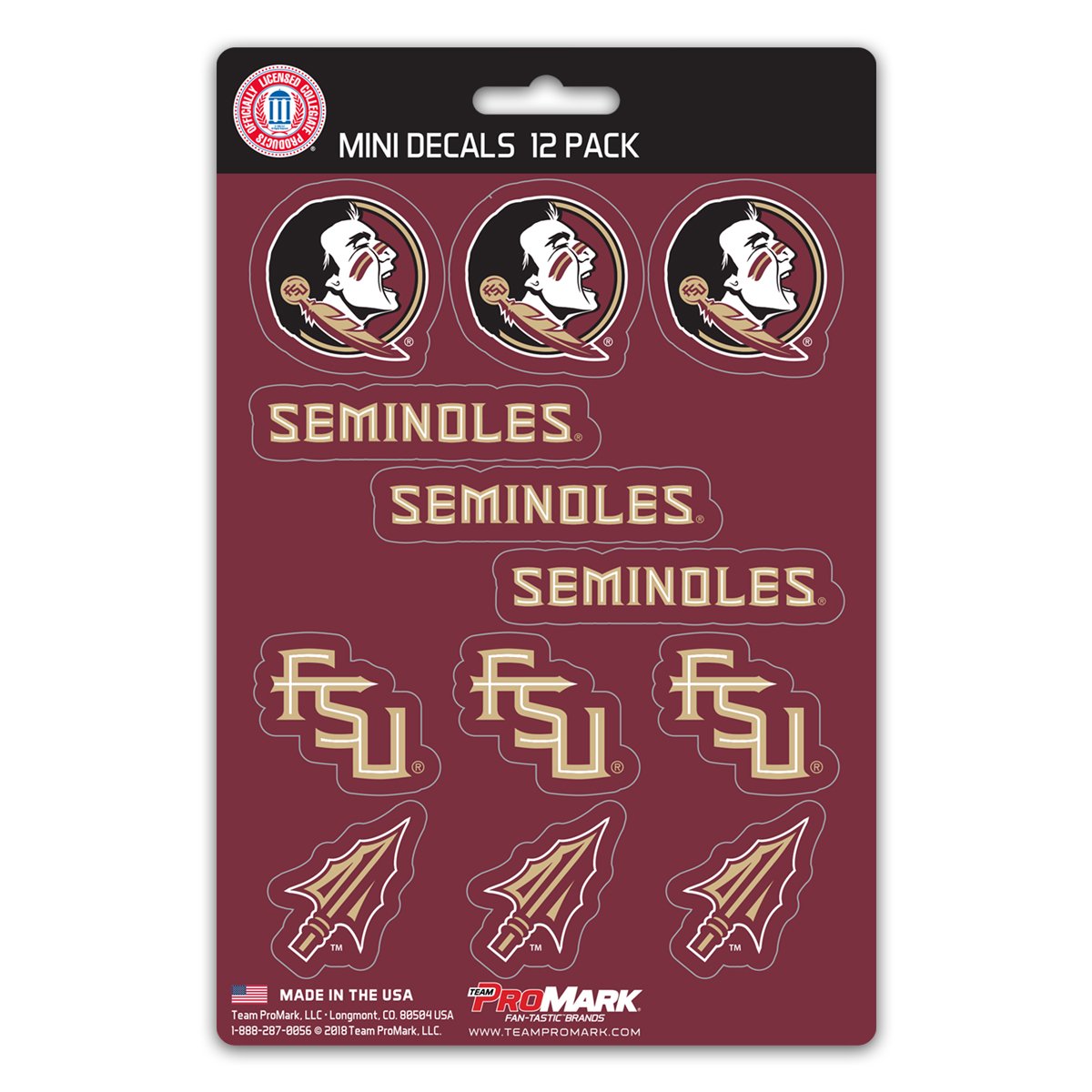 Florida State Seminoles Mini Decals 12pk Set