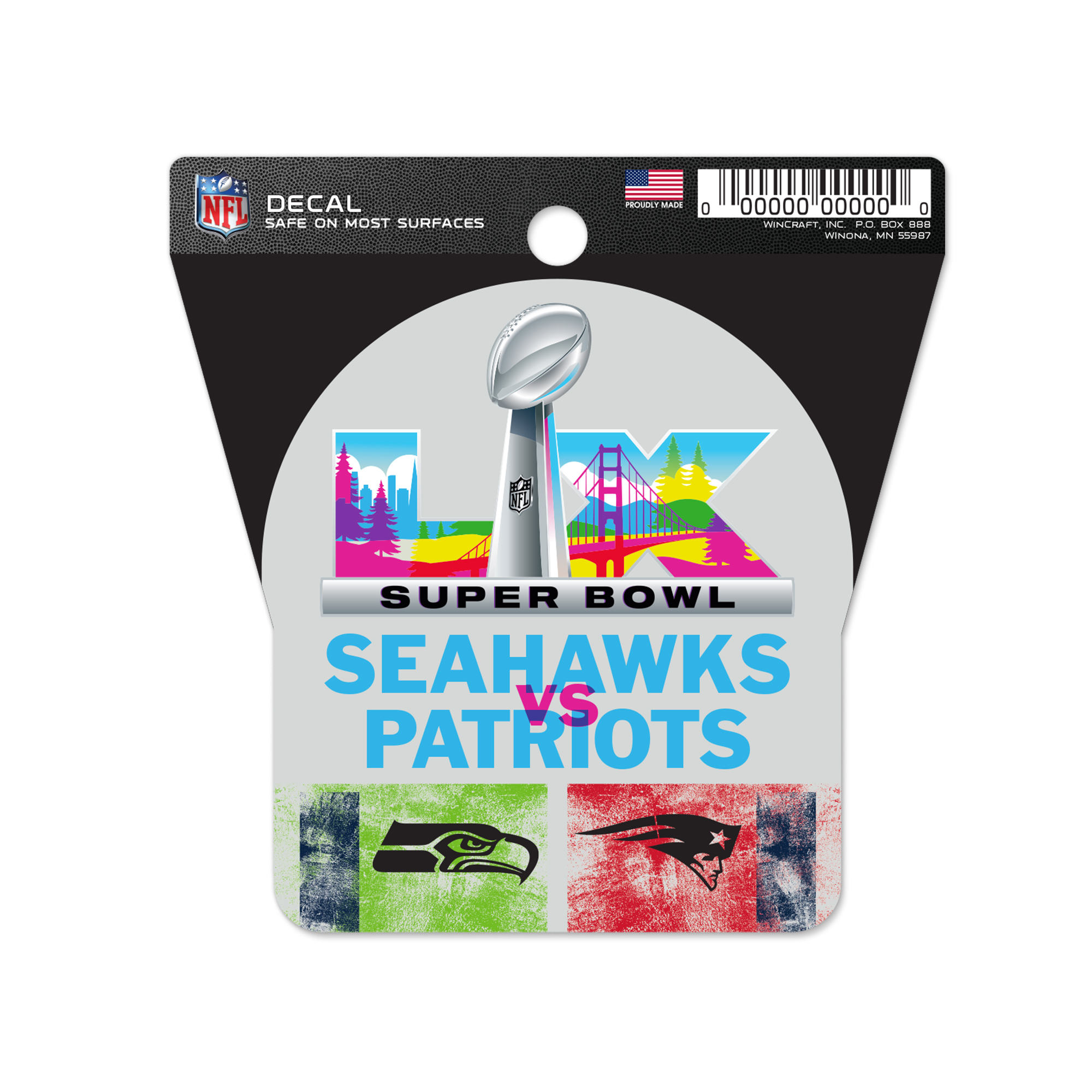 Seattle Seahawks Vs New England Patriots Super Bowl LX Dueling Clean Cut Decal