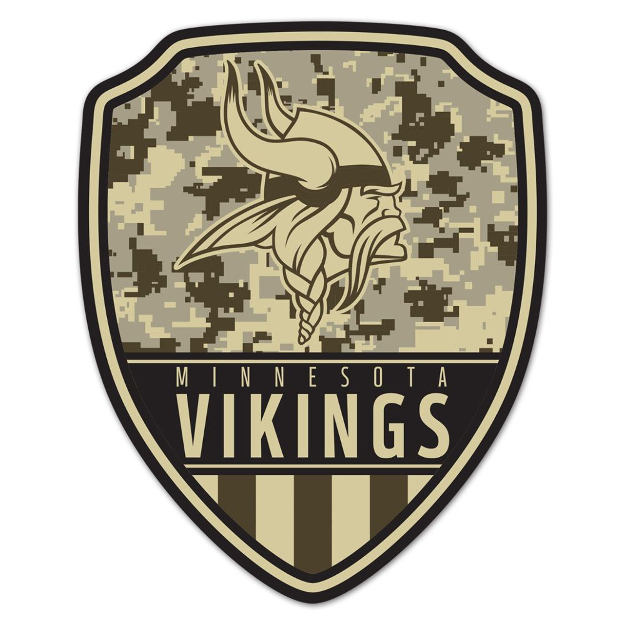 Minnesota Vikings Wood Shield Shaped Sign - 11x14"
