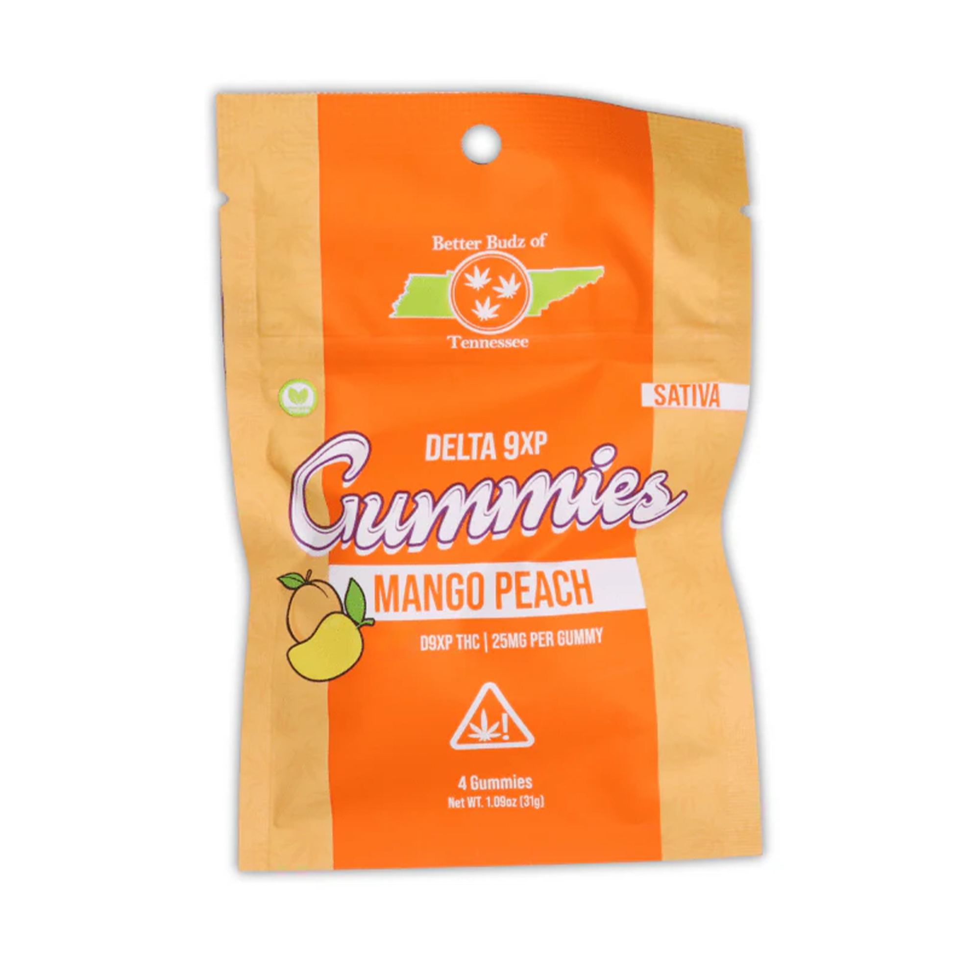 Better Budz Delta 9xp THC Sativa Mango Peach 1000mg