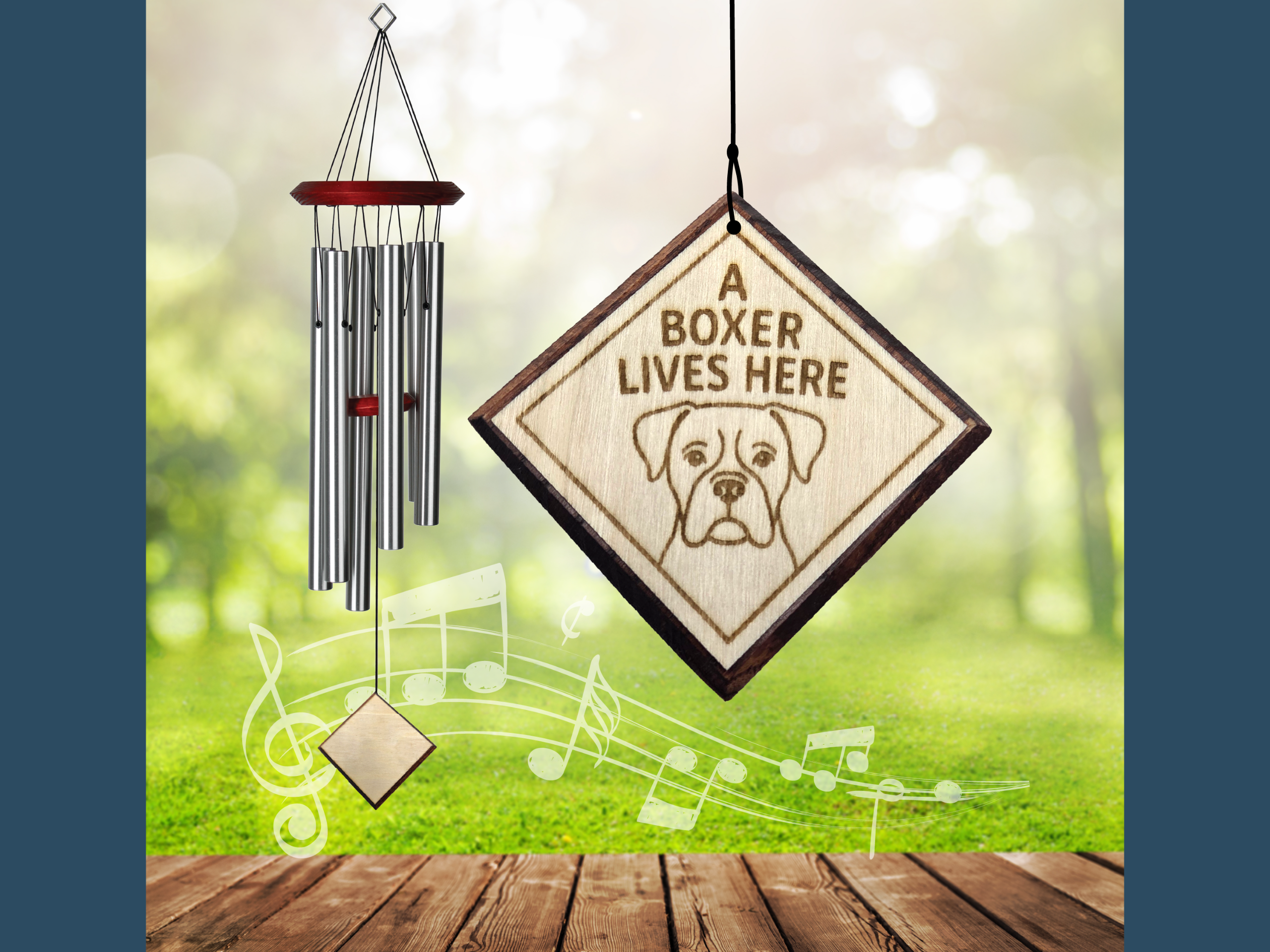 Custom Cartoon Pet Wind Chime - Your pet "cartoonized"! personalized wind chime