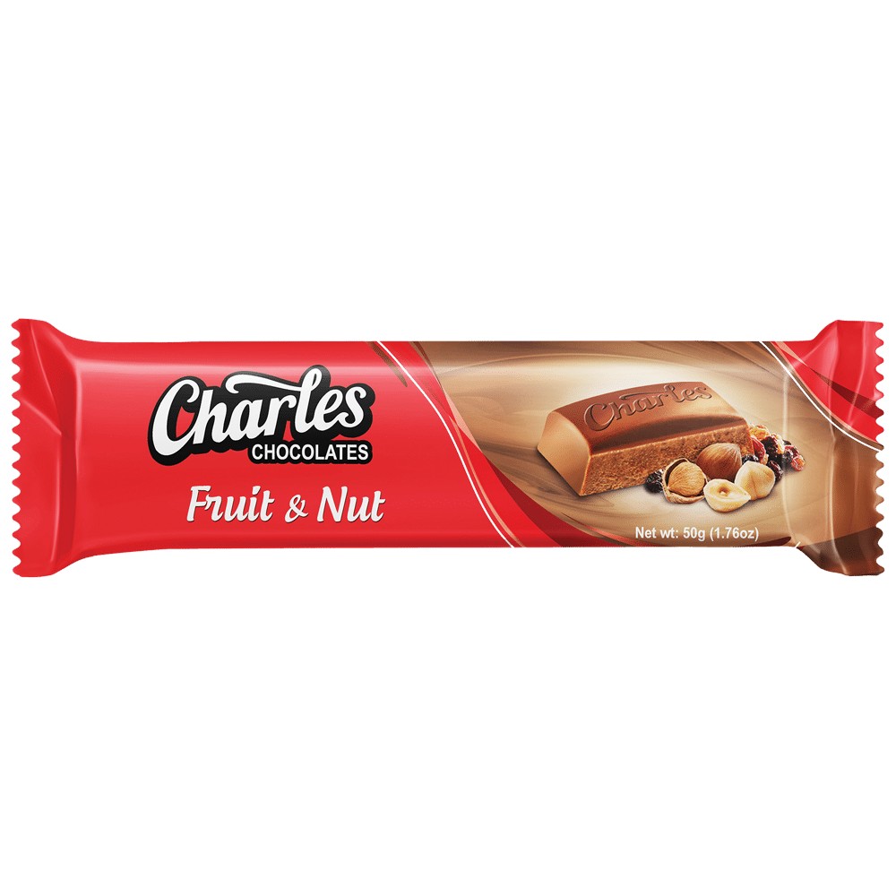 Charles Caribbean Import Milk Chocolate  Fruit & Nut 45g 12ct