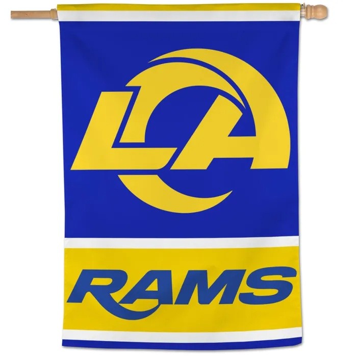 Los Angeles Rams 2026 Wordmark Vertical House Flag 28x40"