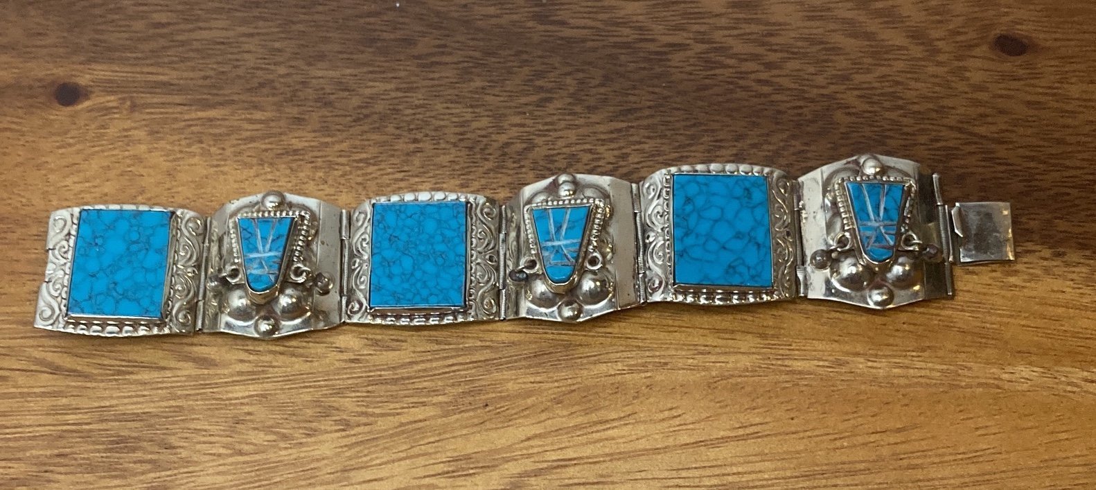 Vintage Turquoise Silver Bracelet
