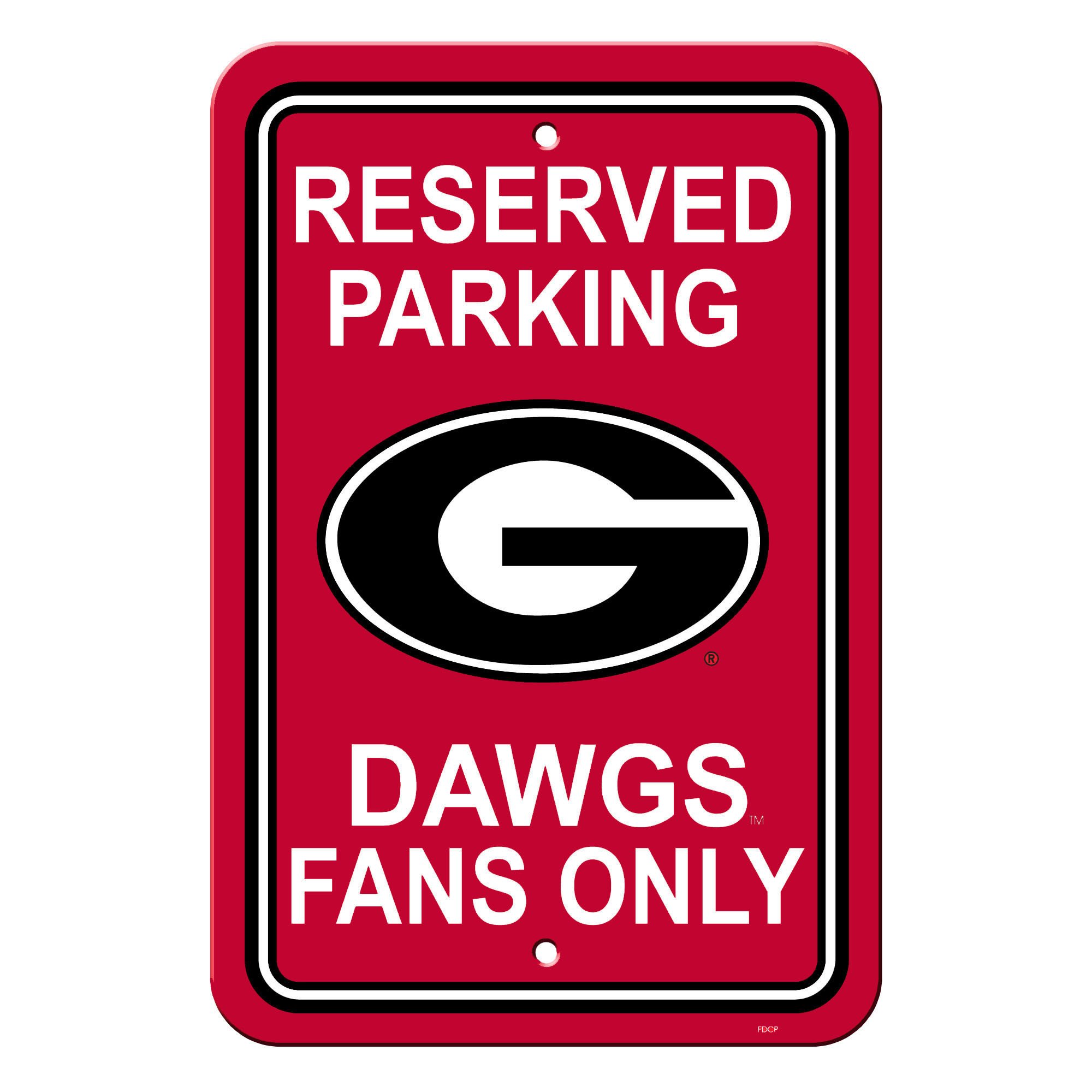 Georgia Bulldogs Sign Reserved Parking Sign 12x18"