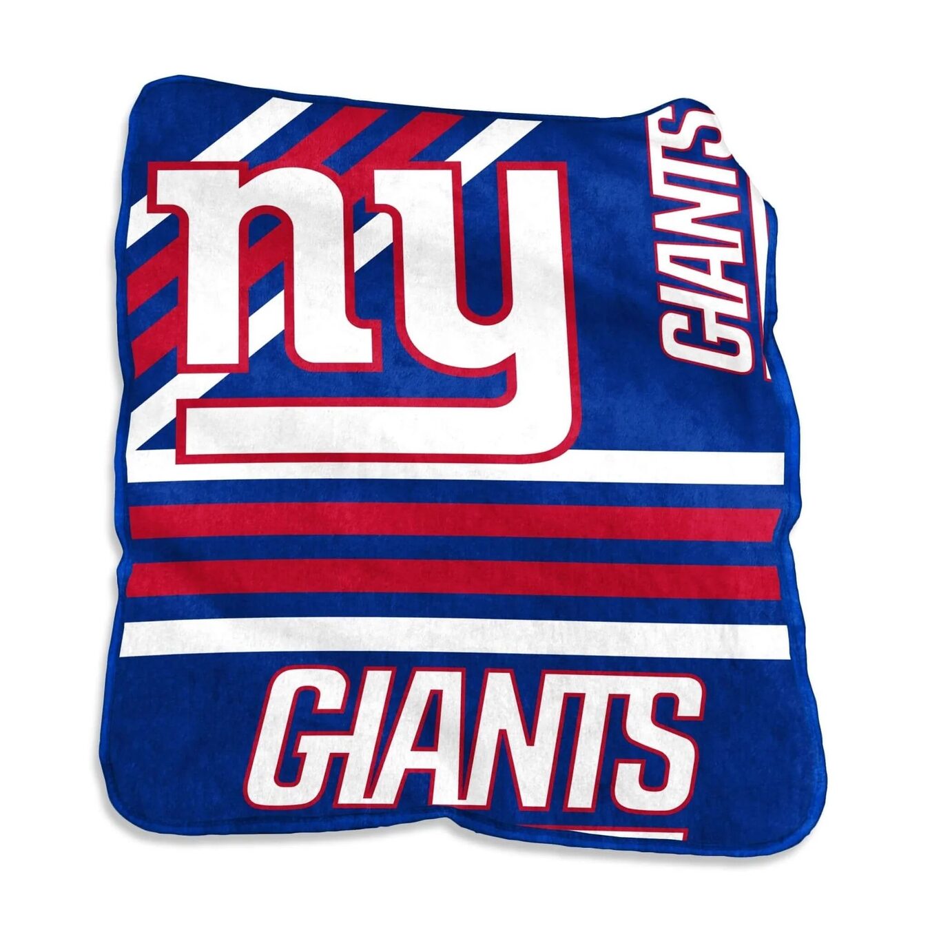 New York Giants Team Stripe Raschel Throw Blanket 50x60"