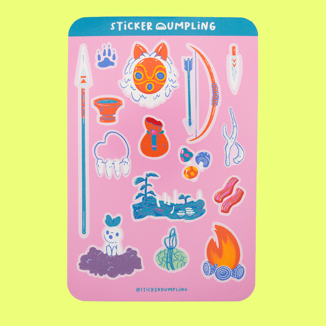 Princess Survival Camp Sticker Sheet