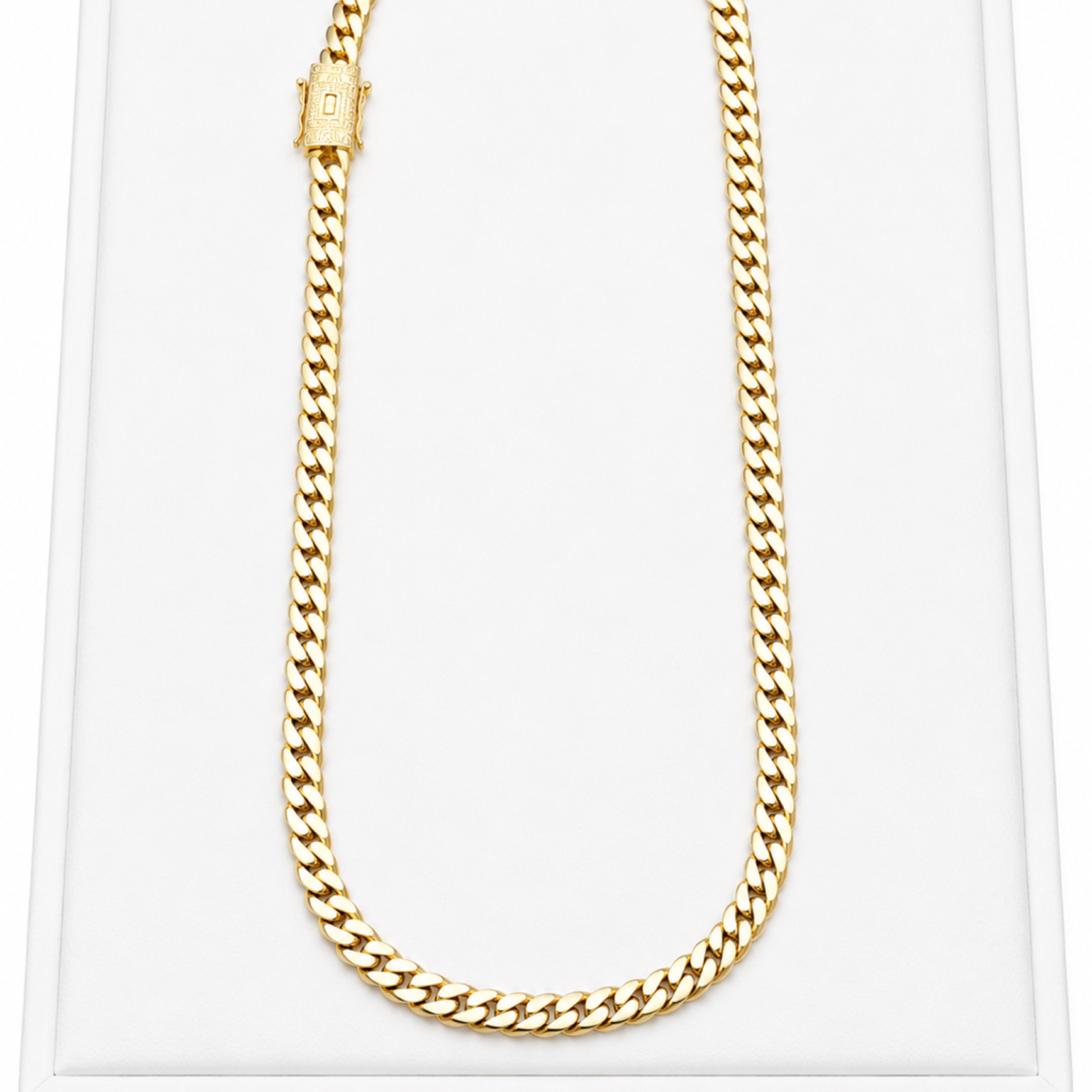 24” Iced Box Lock Cuban Chain / 12mm