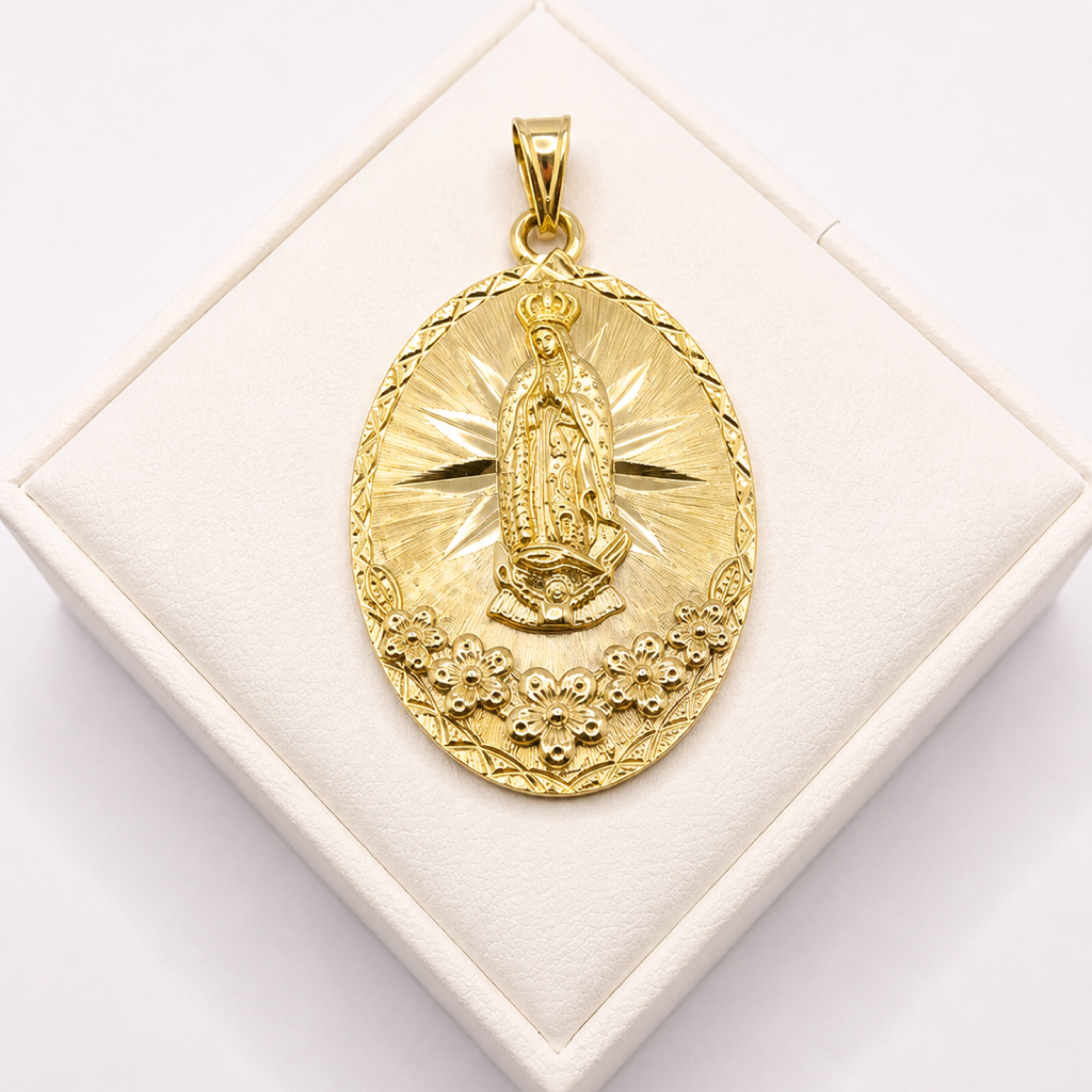 Gold Mary Pendant 
