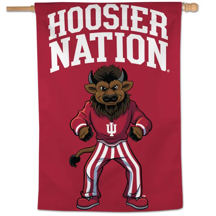 Indiana Hoosiers Hoosier Nation Vertical House Flag