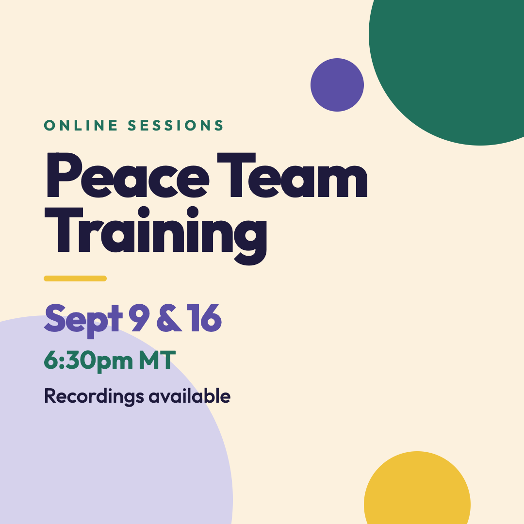 Peace Team Training (Online only)