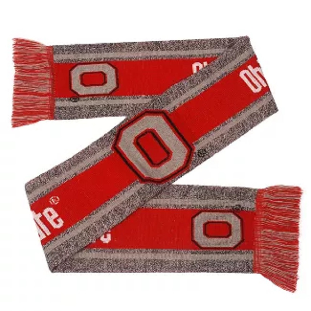 Ohio State Buckeyes Grey Big Logo Wordmark Scarf