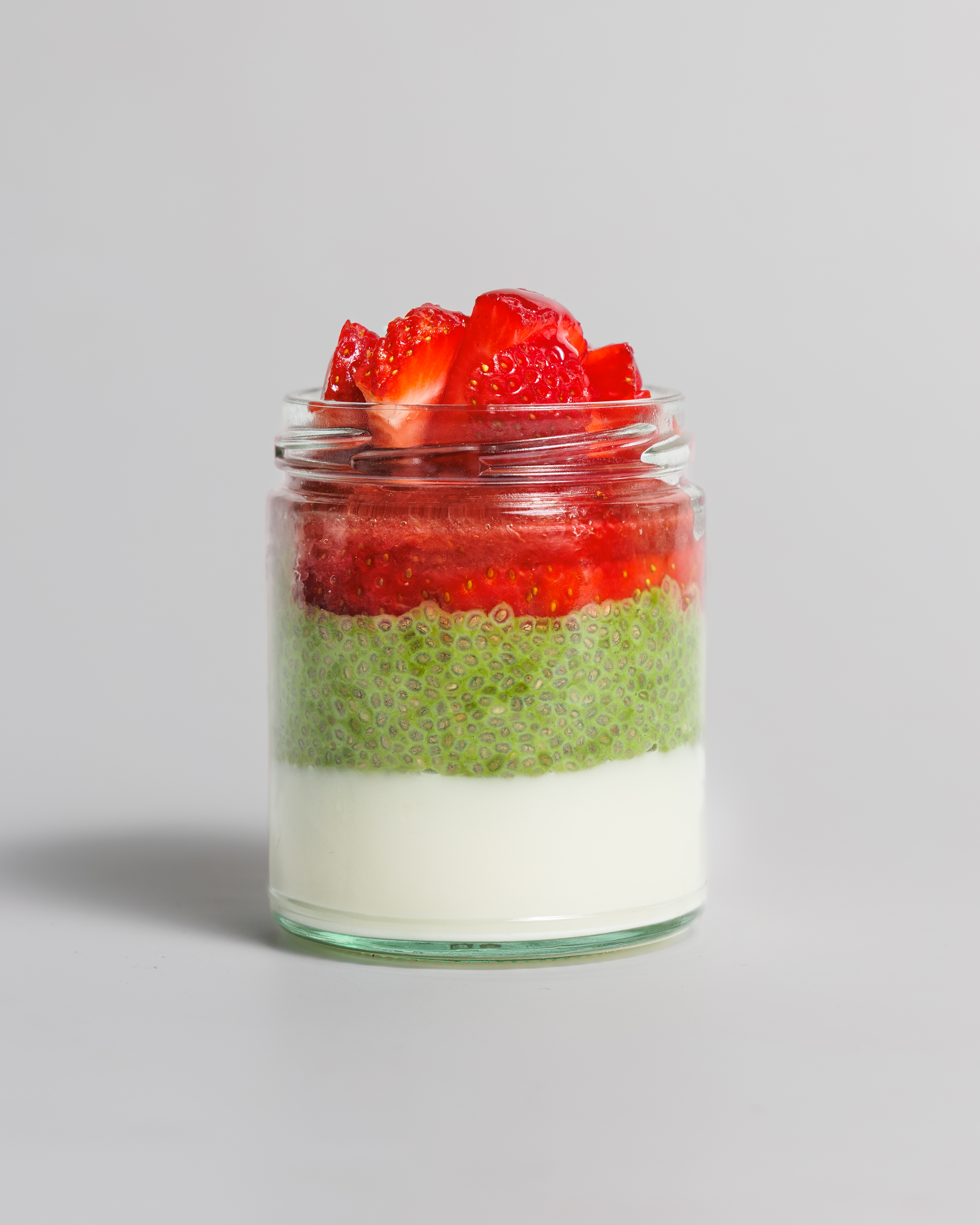 Matcha Strawberry Chia Parfait