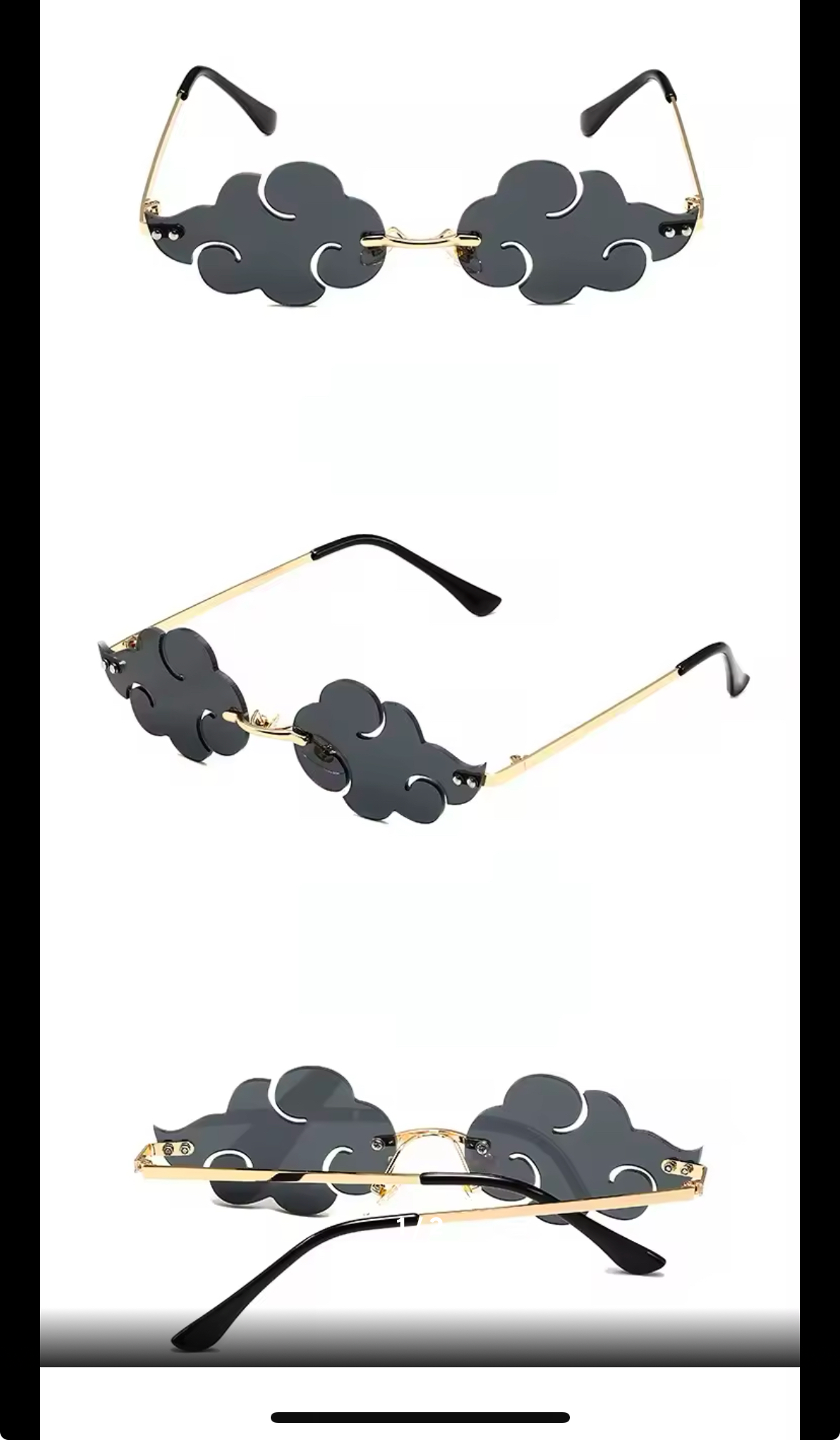 Glasses: Anime Ninja Akatsuki  Red and Black Cloud, image 2
