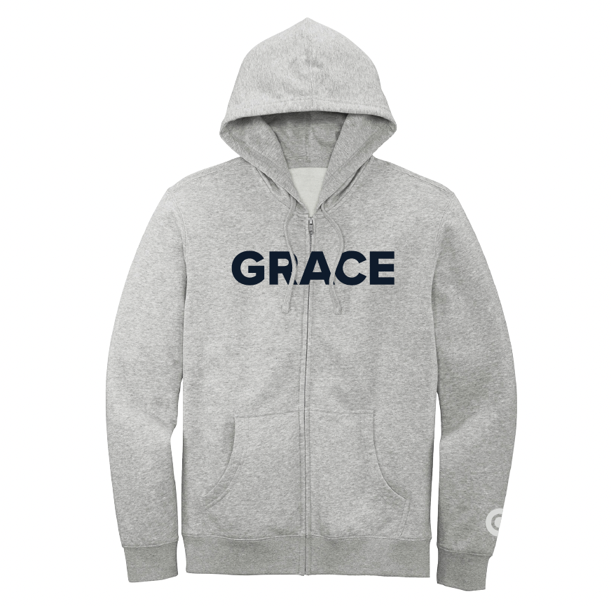Grace Zip-Up Hoodie Grey