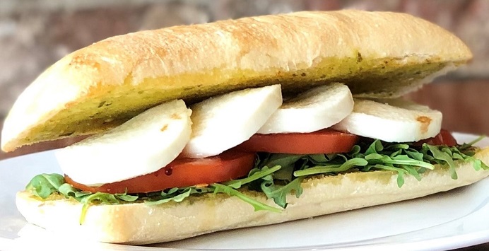 Caprese Sandwich on Ciabatta