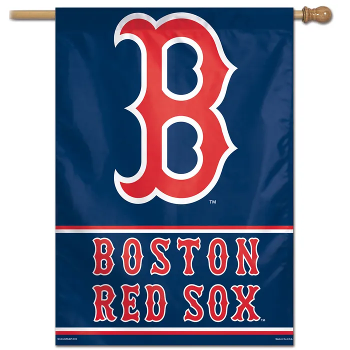 Boston Red Sox Navy Blue Wordmark Vertical House Flag 28x40"